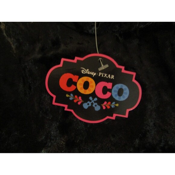 Disney Pixar Coco Dress NWT Black Crushed Velvet Floral Embroidery Size XS - Picture 6 of 9